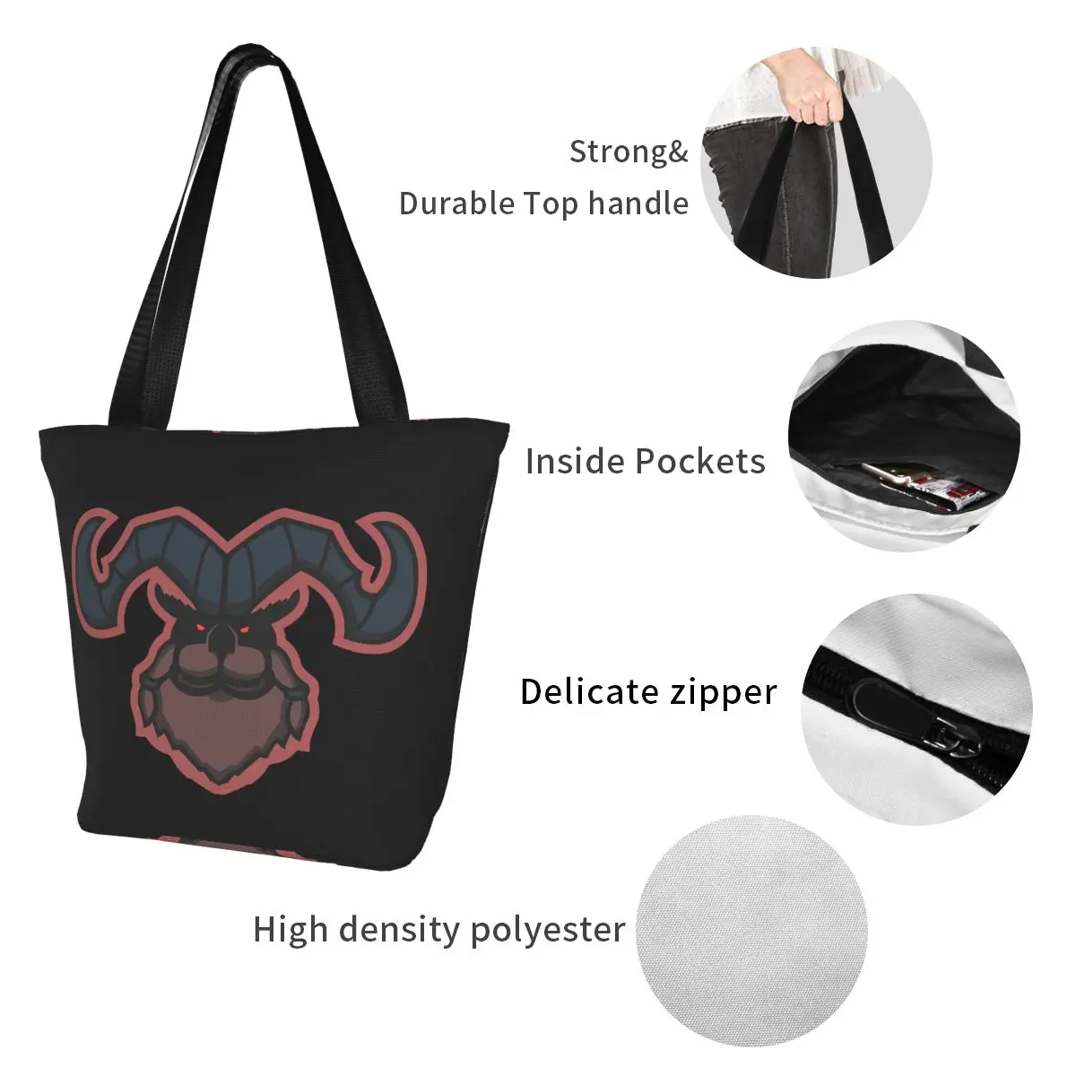 Ornn League Van Legendes Lol Moba Games Polyester Outdoor Meisje Handtas, Vrouw Boodschappentas, Schoudertas, Canvas Tas, Cadeau Tas