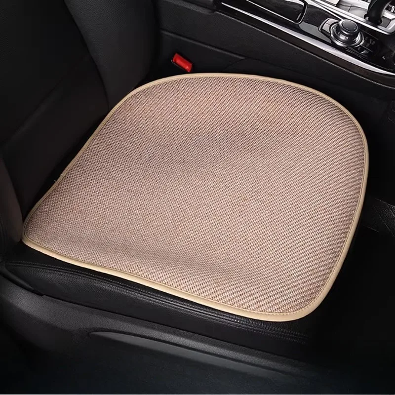 Backless 3-Piece Car Seat Cushion Set, Single Linen All-Season Universal Butt Pad, Winter Plush Seat Mat