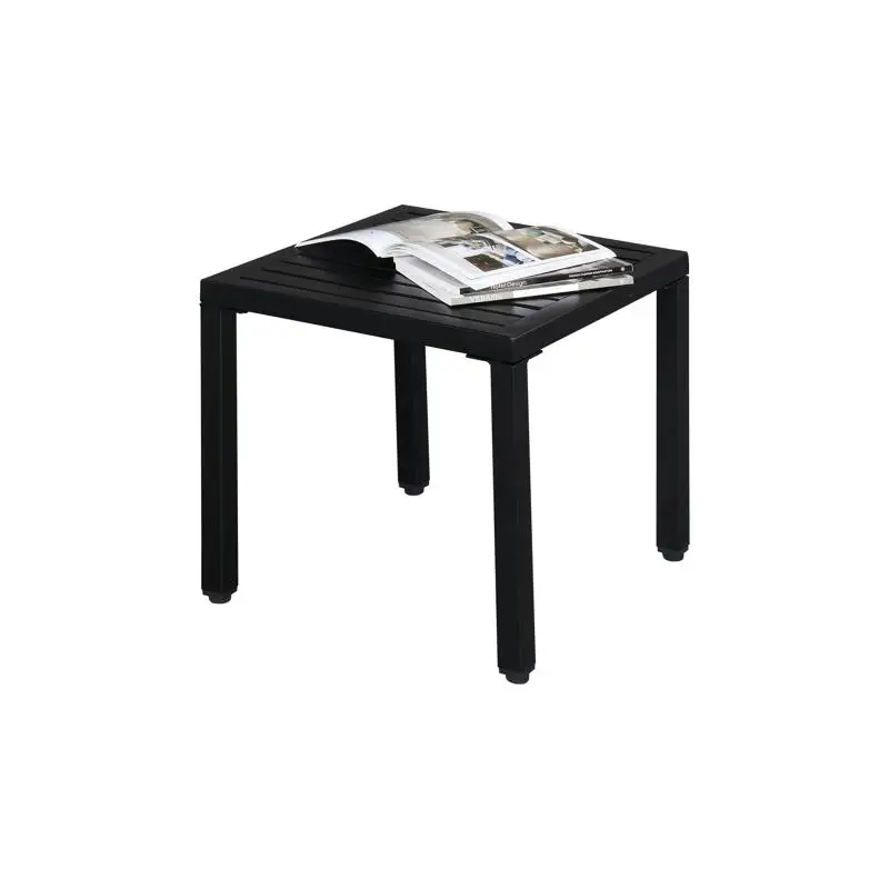 طاولة جانبية أنيقة وبسيطة من الحديد المطاوع مقاس 19 × 19 × 18 بوصة