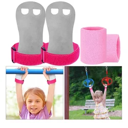 2sets Gymnastics Grips Palm Lifting Wrist Kids Wristbands Girls Bar Grip Womens Workout Sets Palm Protector Gymnastics Equipment