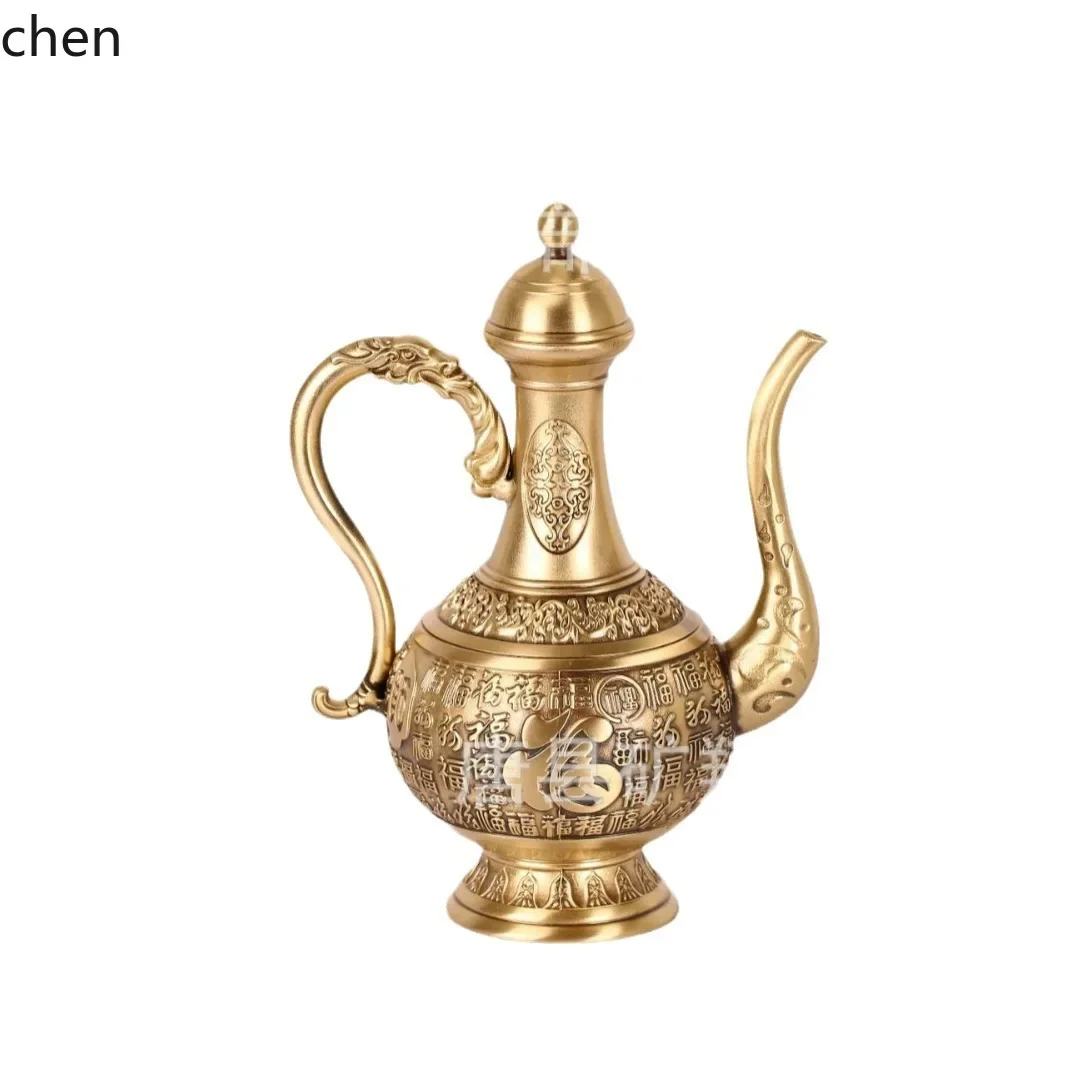 

baifu brass wine set - vintage wine glasses, decanter, home decor crafts