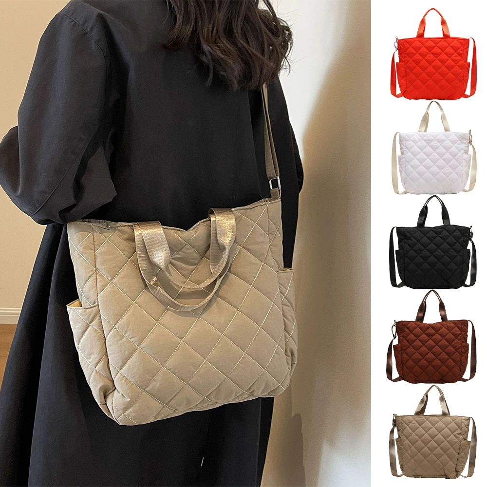 

Large Capacity Commuting Tote Bag, New Autumn and Winter Fashion Canvas Bag, Handbag, Casual Shoulder Crossbody Bag