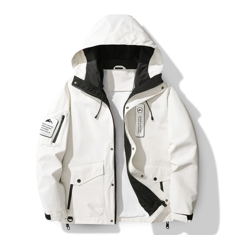 Spring Autumn Men's Jacket Casual Hooded Windproof Outwear Camping Hiking Field Jacket Autumn Waterproof Hoody Workwear 2518