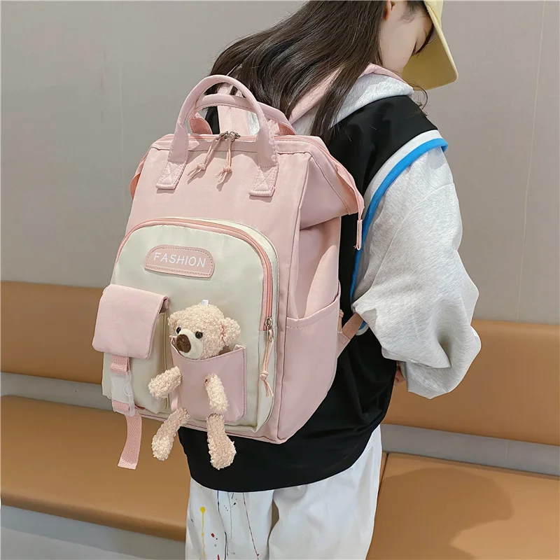 Zaino donna moda impermeabile Nylon manico morbido Multi-tasca cerniera da viaggio Feminina borse da scuola per studenti zaino per Laptop