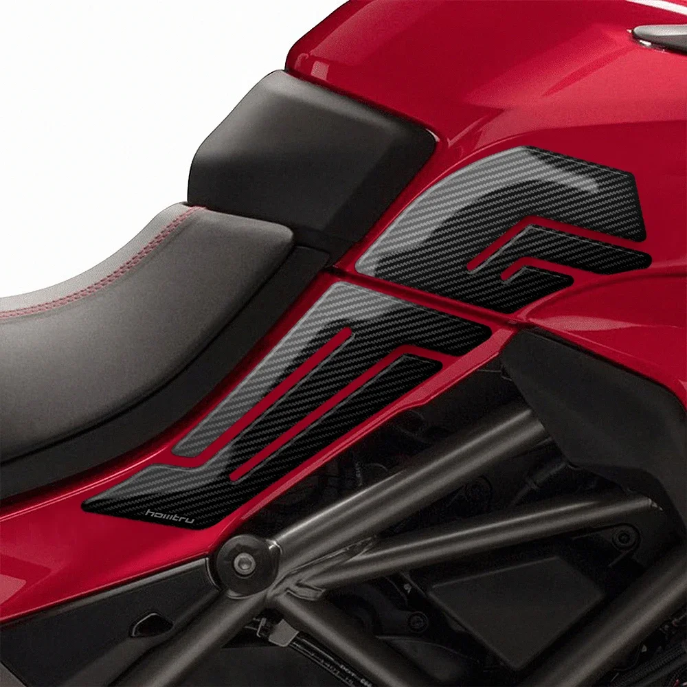 

Motorcycle Side Tank Pad Protection Carbon Grip for Ducati Multistrada 1200 1260 2015-2020
