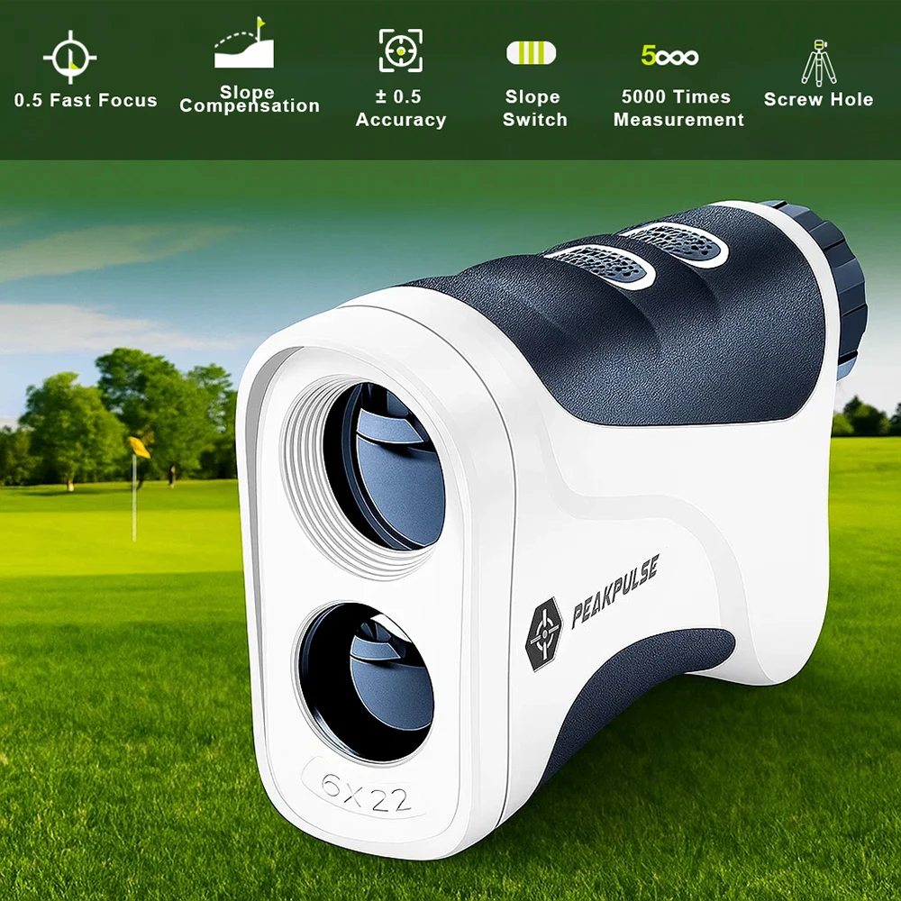 

PEAKPULSE 650 Yards Golf Laser Rangefinder with Slope Switch Compensation and Long-lasting Battery Range Finder for Golfing Gift