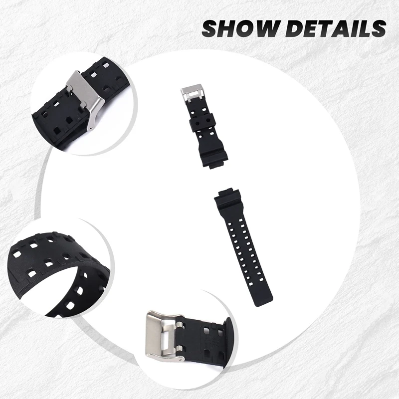 Natural Resin Replacement Watch Band Strap , For G-Shock GD120/GA-100/GA-110/GA-100C