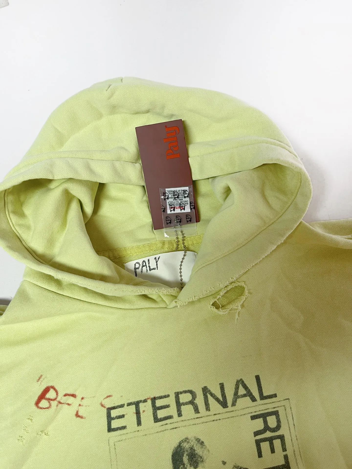 

25ss High Quality Washed PALY Hoodie Men Women High Quality Vintage Oversized Casual Style Hooded Pullover