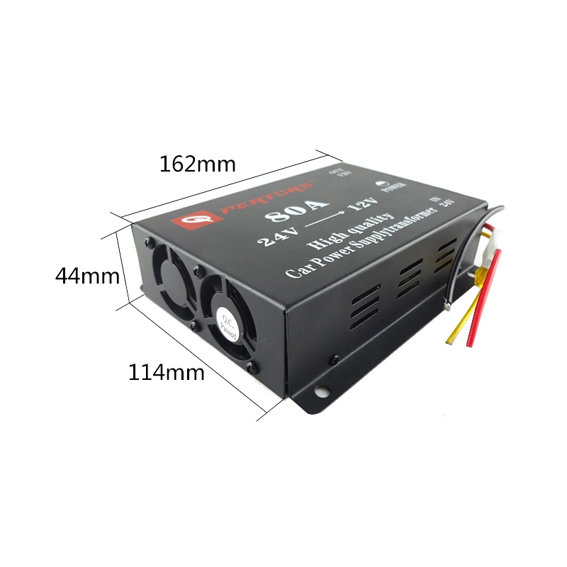 QPERTORS Step-down Transformer 80A/50A/30A    24V Down  12V   Car Audio power transformer With Fan Car Audio Accessories