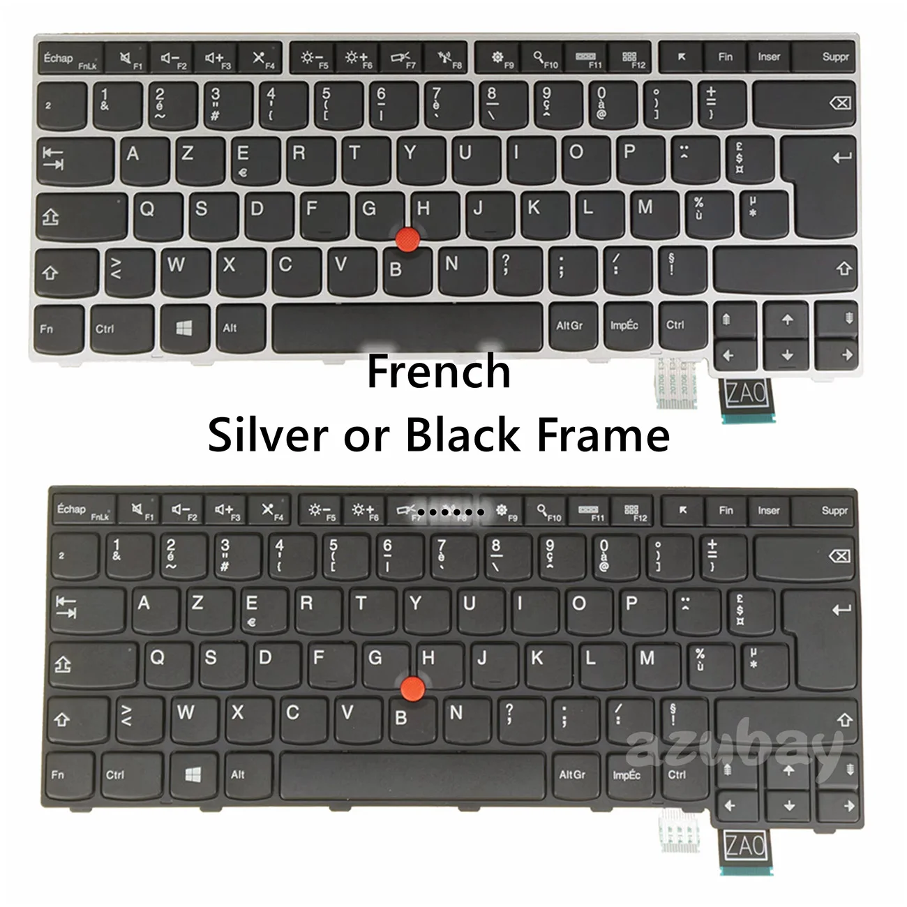 

French AZERTY Keyboard for Lenovo T460S ( 20F9 20FA), T470S (20HF 20HG 20JS 20JT), Thinkpad 13 Gen 2, Thinkpad 13 Gen 1, Backlit