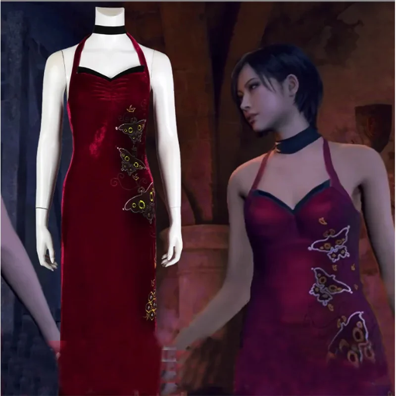 حار بيع آدا وونغ تأثيري حلي شيونغسام الملابس الداخلية فستان أحمر النساء عيد الميلاد هالوين حزب البدلة Distuise المرحلة ارتداء sf/1