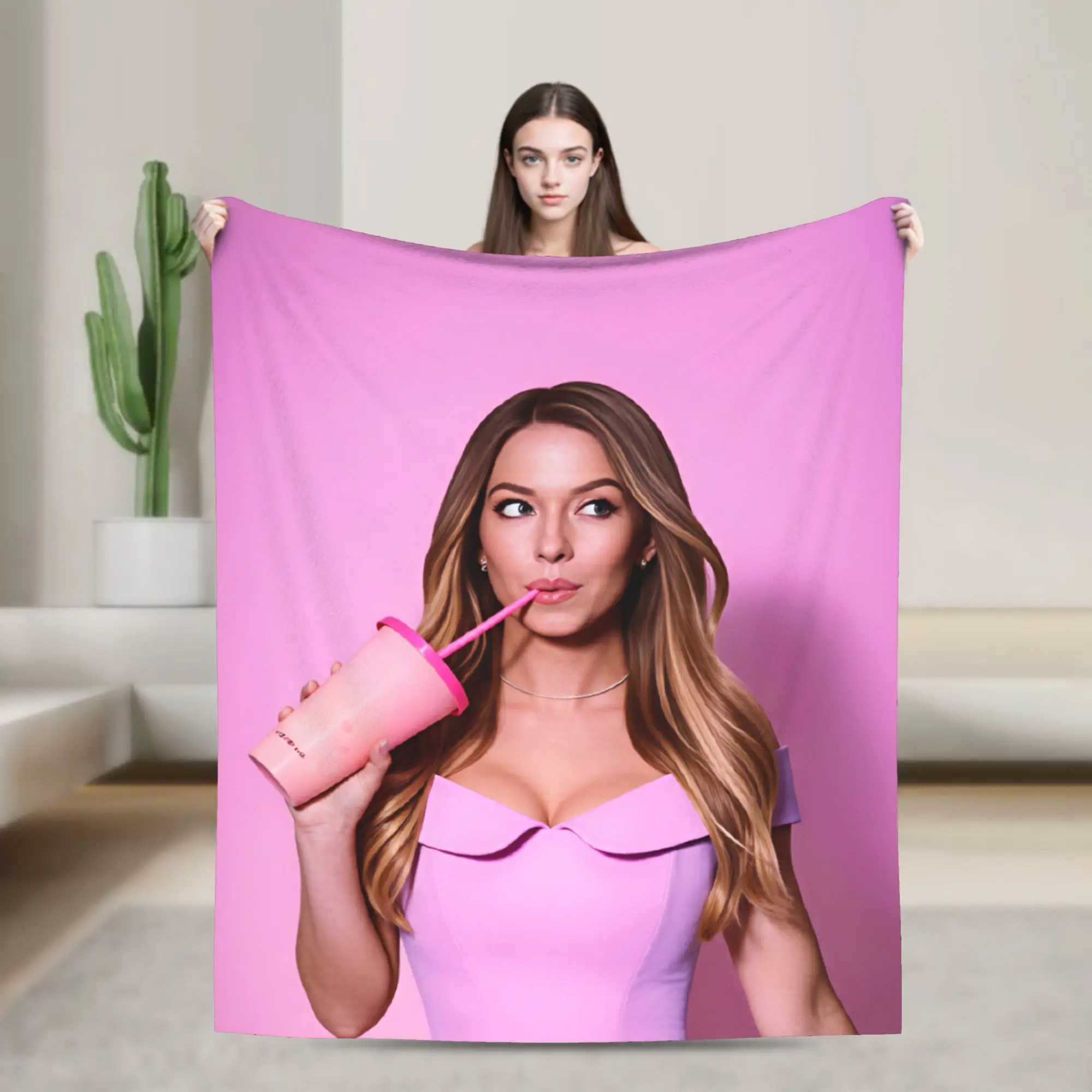 Sydney Sweeneys  Blanket Quality Warm Soft  Throw Blanket Winter Students Living Room Novelty Bedspread