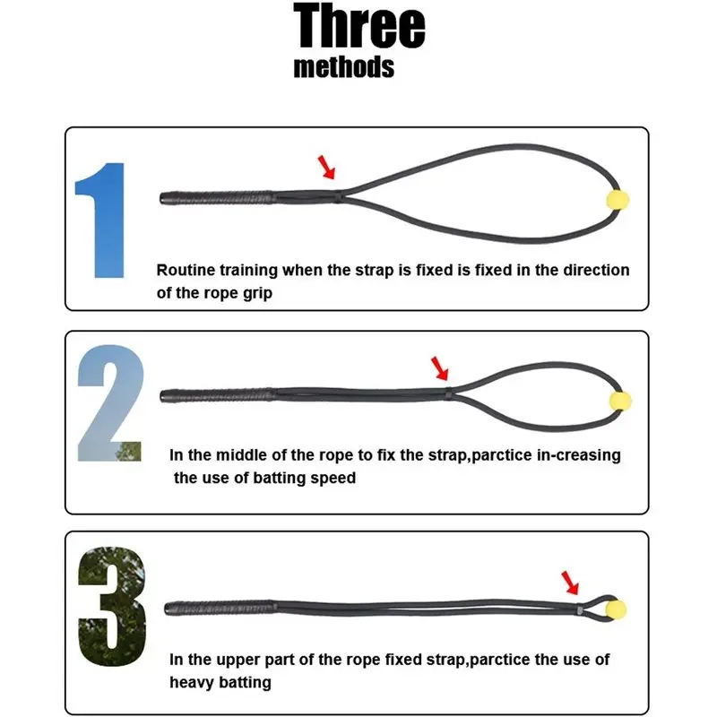 A64T for Golf Swing Training Aid Rope Trainer, Beginner Friendly Grip Posture Correction, Swing Rope for Practice, Black