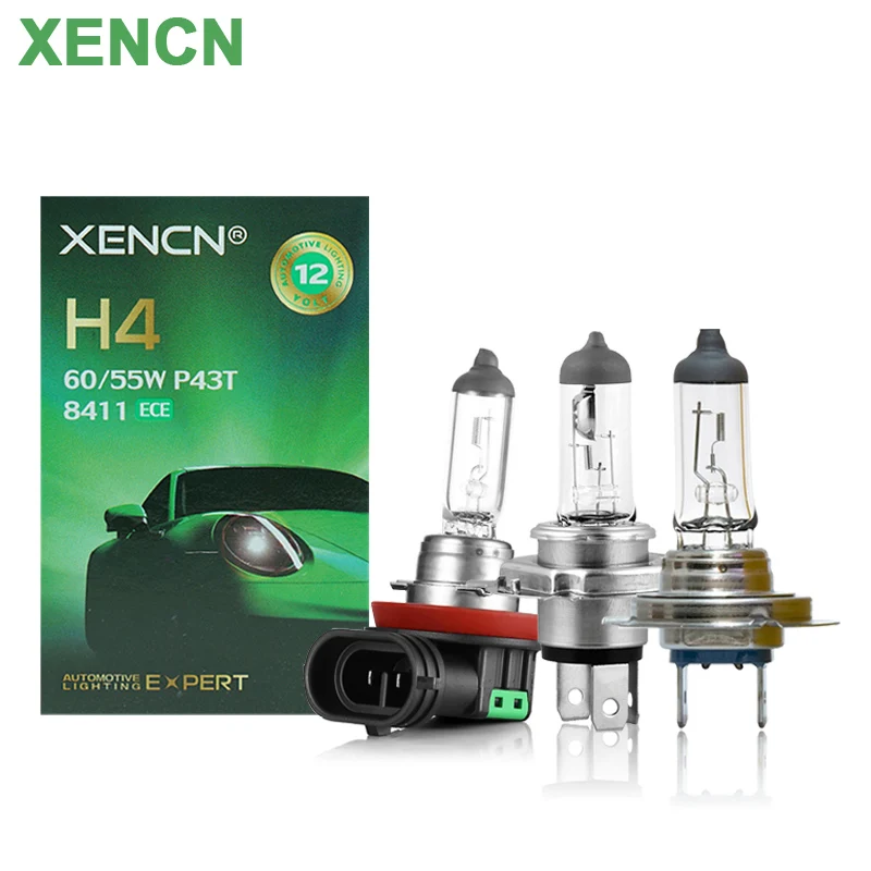 XENCN-faros halógenos para coche, bombillas originales de 12V, H1, H3, H4, H7, H8, H11, HB3, 9005, HB4, 9006, HIR2, 9012, calidad OEM, luz estándar