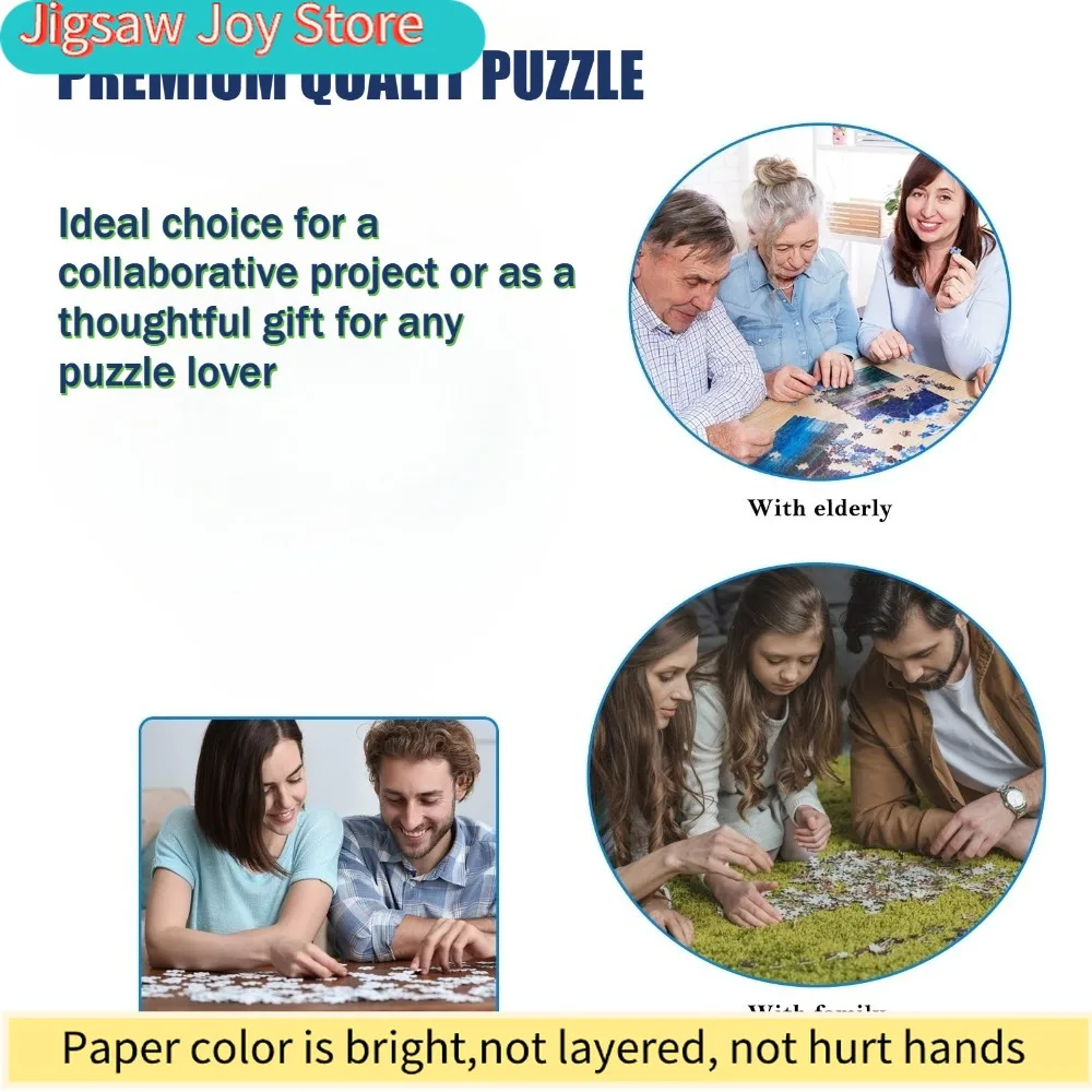 500/1000/1200/2000피스 잭 스켈링턴 & 친구들 스푸키 직소 퍼즐 |   내구성이 뛰어난 프리미엄 종이, 불안 완화 및 치료에 이상적