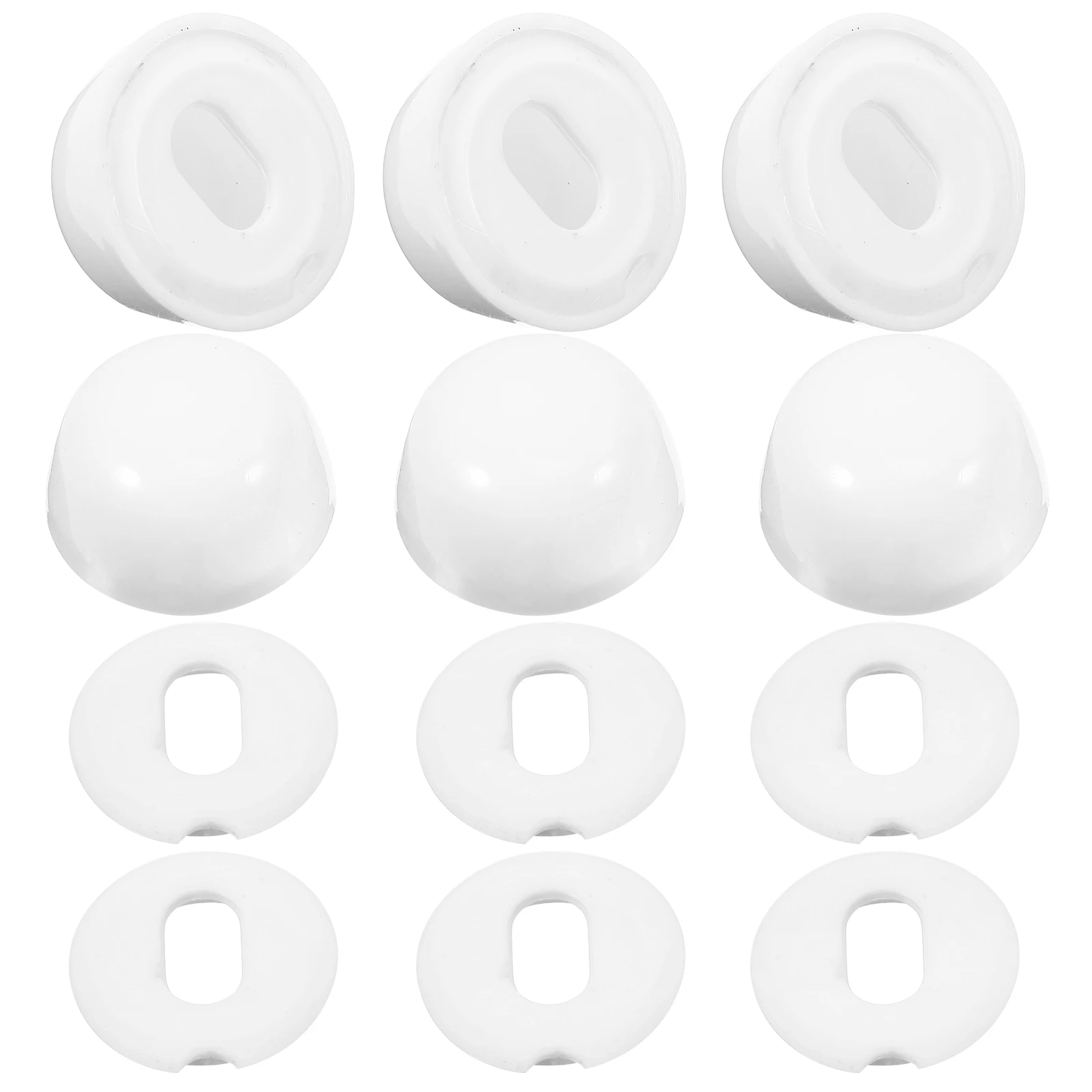 

6pcs Screw Covers Caps Decorative Toilet Bolt Plastic Resistant Protective Cap Bathroom Hardware Supplies
