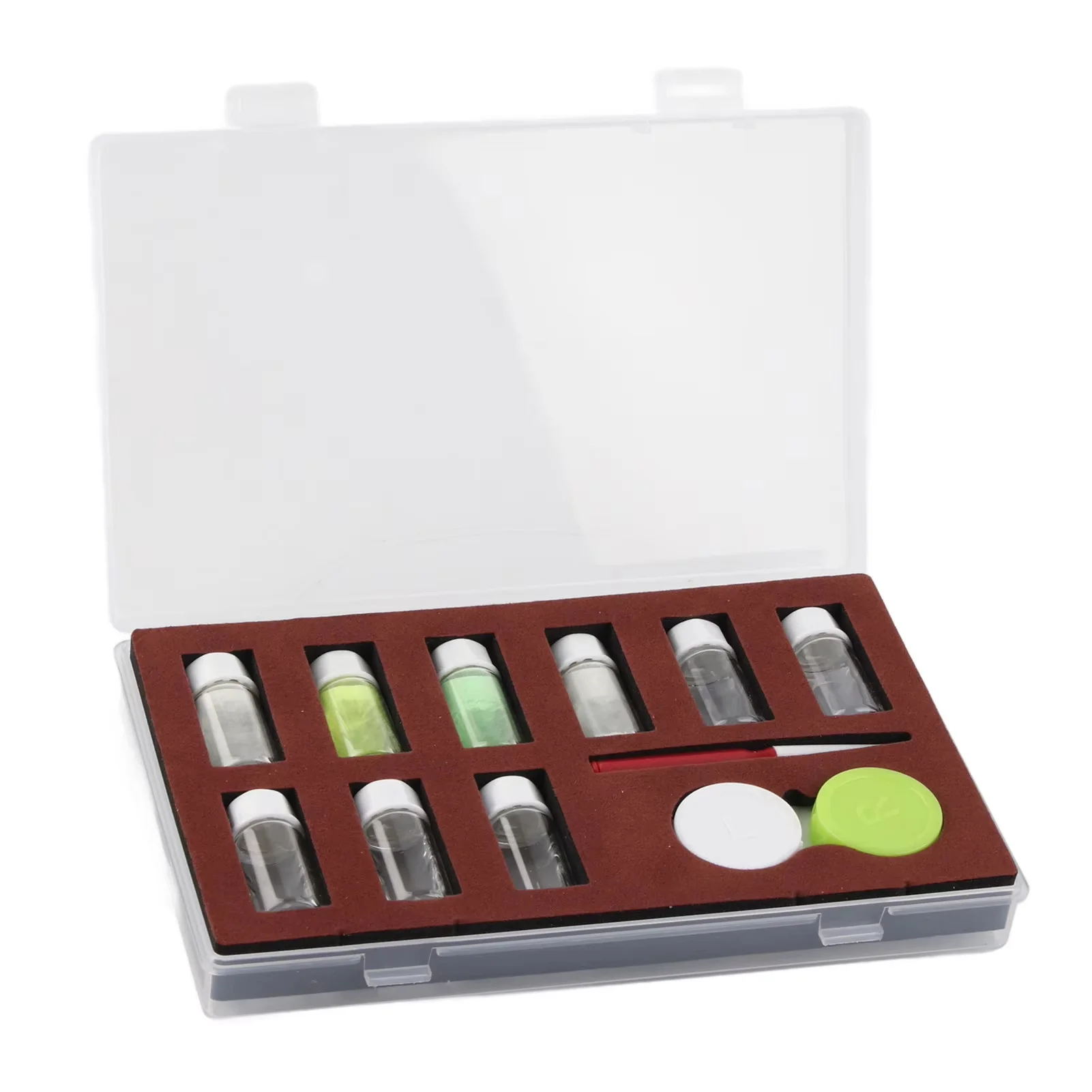 Watch Repairing Fluorescent Powder 4 Colors Multifunctional Luminous Powder Kit with Tray Pen Watch Repair Tool for Watchmakers