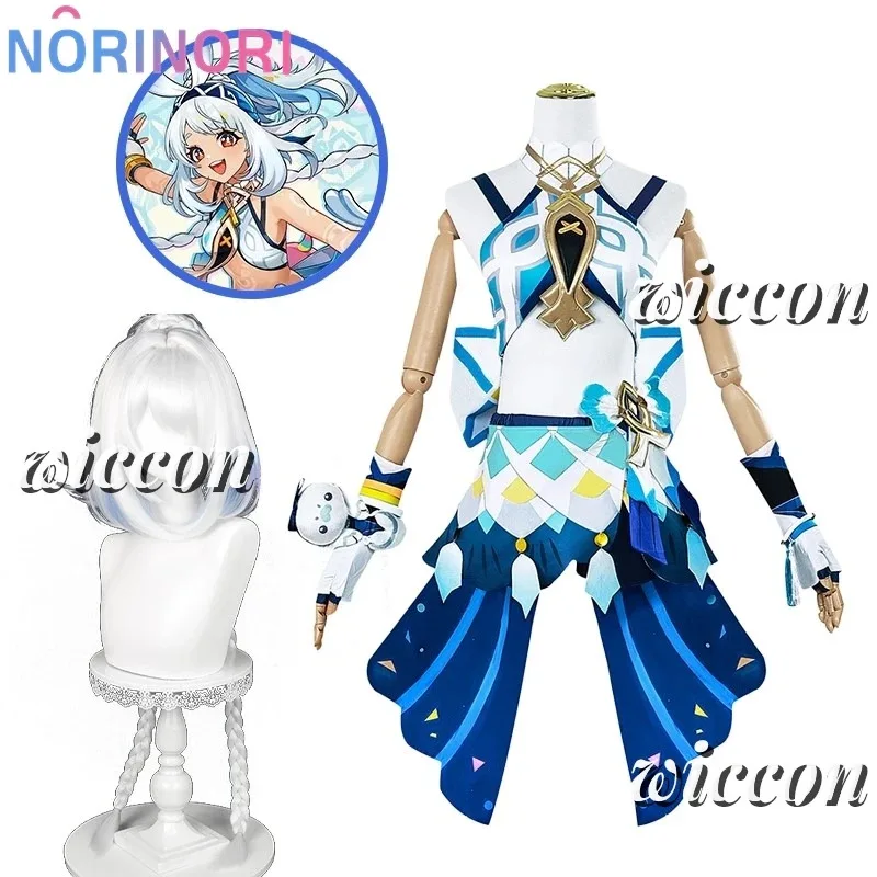 جينشين إمباكت مولاني أزياء تنكرية شعر مستعار موحد أغطية الرأس دمية Meztli سبرينغز ناتلان حفلة الهالوين النساء الفتيات الدعائم