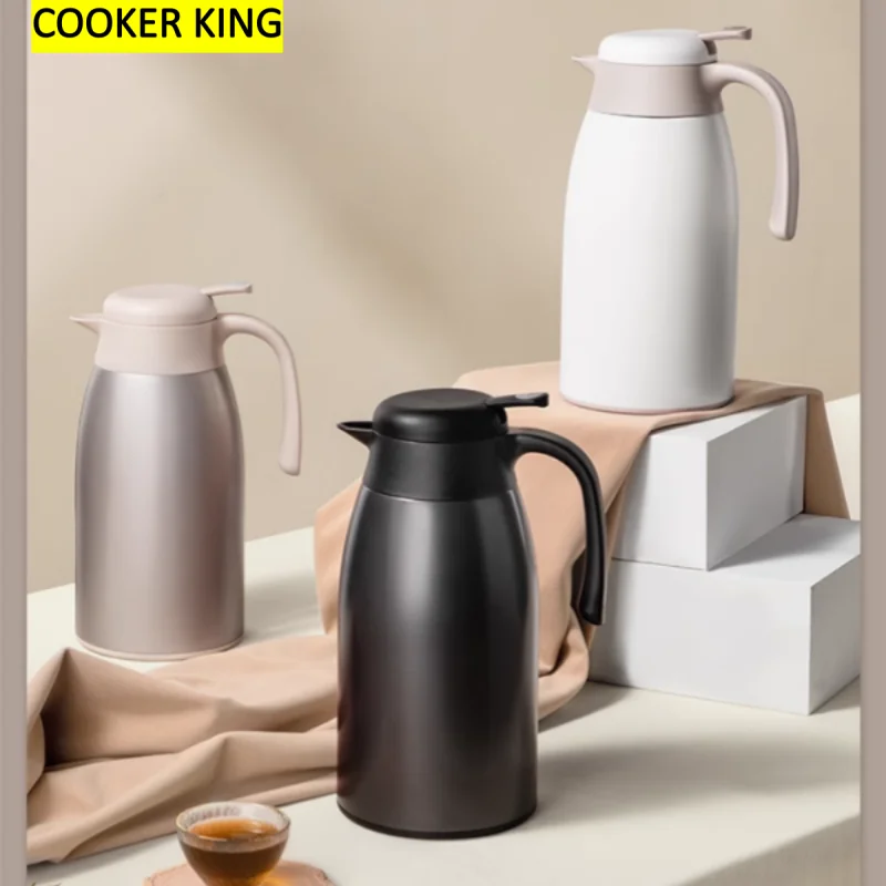 

COOKER KING 2.2L Stainless Steel Insulated Water Bottle Vacuum Flask Keep Cold & Hot Thermal Sports Bottles for Indoor Outdoor