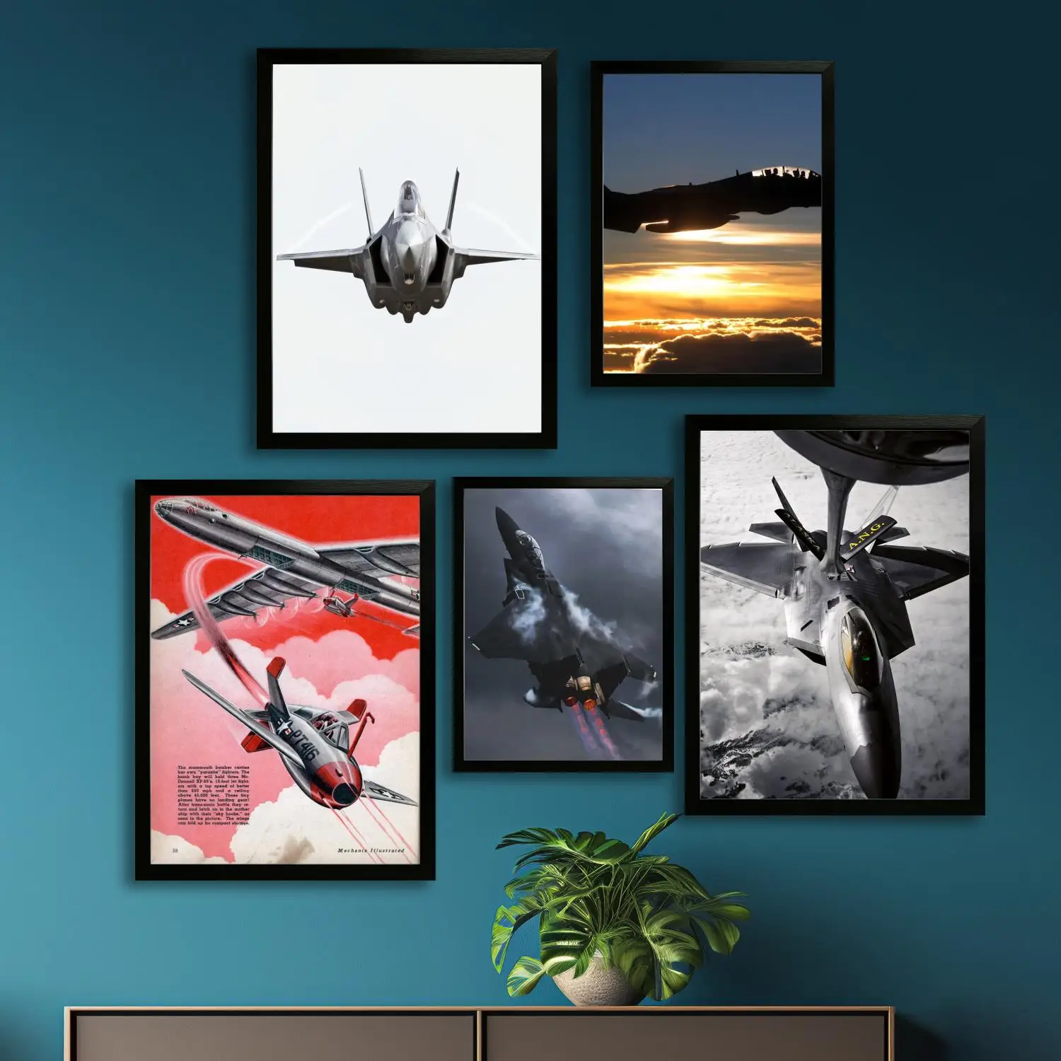 fighter jet Canvas Art Poster and Wall Art, Picture Print, Modern Family Bedroom Decor,Decorative painting