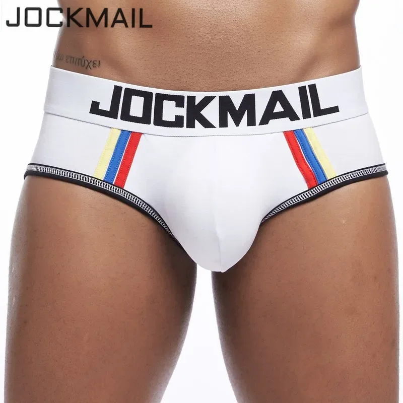 JOCKMAIL Brand Cotton Men Underwear Brief Sexy Gay Penis Pouch Push up calzoncillos hombre slip cueca Gay Underwear male panties