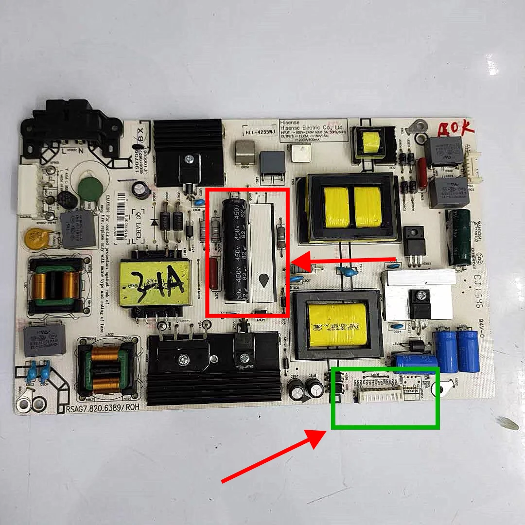 Używane dla Hisense LED48/49 ec520ua 43/49K300U 50 k550 0US listwa zasilająca RSAG7.820.6389 2-pin/4-pin