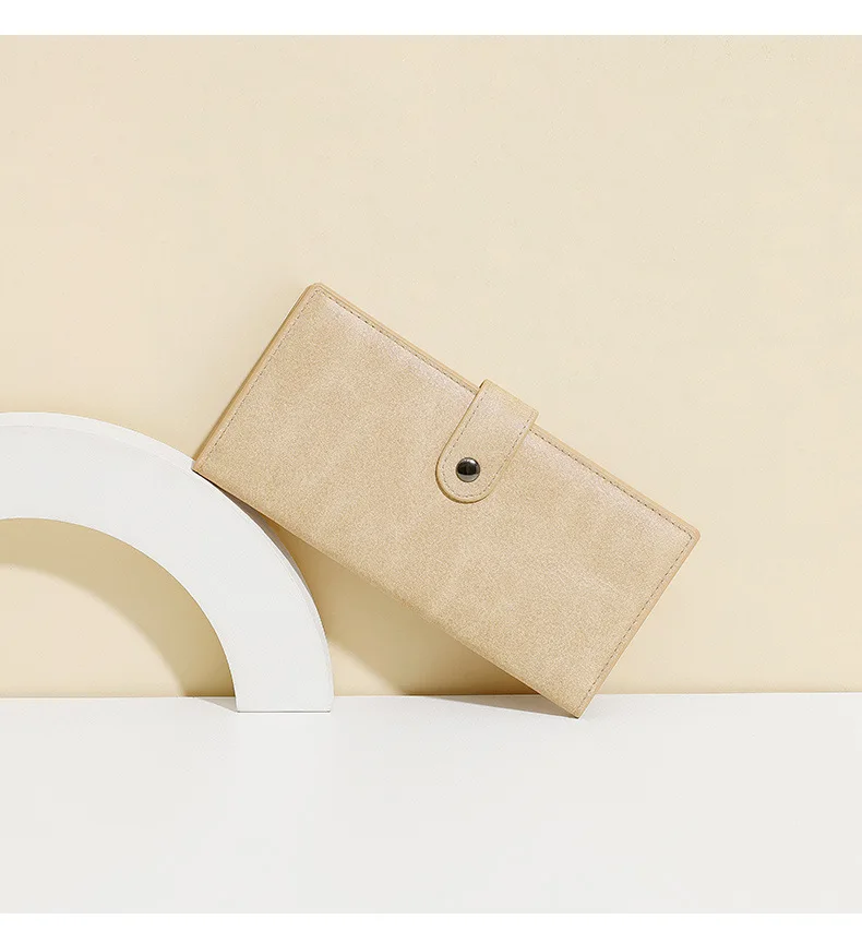 2025, schmale Damen-Geldbörse mit Kartenhalter, langes Portemonnaie, Premium-Leder, minimalistisch, High-End-Sensation, Multi-Kartensteckplatz, INS, originelles Design