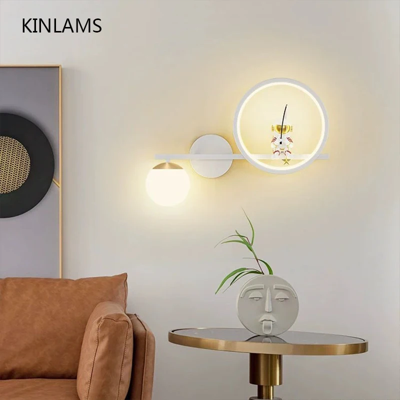 

Sconce Three Color Modern Children Wall light Indoor Bedside Bedroom Home Wall Lamp Decorations LED Fixture Dimming Living Room