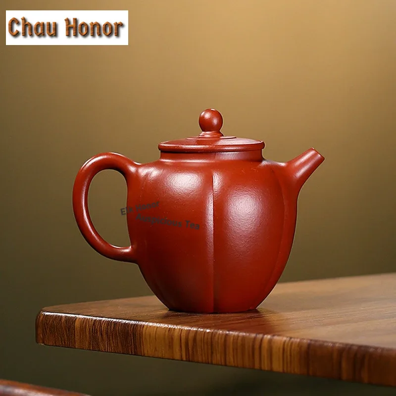 

380 мл Бутик Исин Фиолетовые глиняные чайники Горшок ручной работы с необработанной рудой Дахунпао Чайник с грязью Китайский чайный сервиз Цзыша Посуда для напитков Подарок