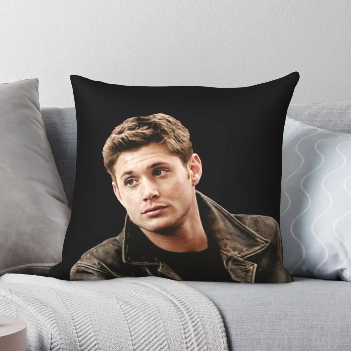 

Dean Winchester Supernatural Square Pillowcase Polyester Linen Velvet Pattern Zip Decor Home Cushion Case
