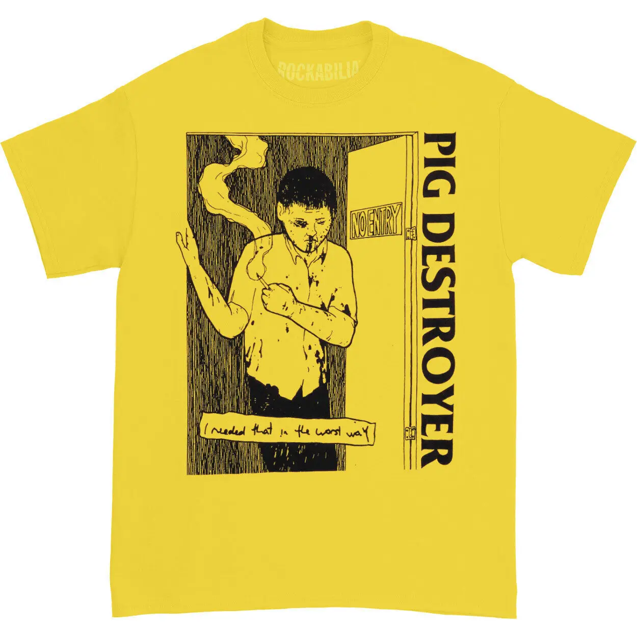 Men'S Pig Destroyer I Needed That Yellow T Shirt Xx Large