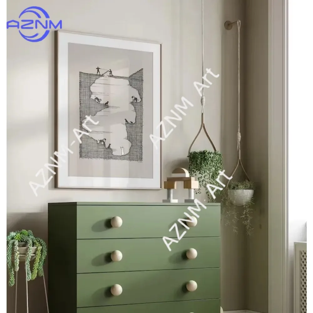 Jesus Leaves The 99 Shepherd Christian Bible Verse Sketch Poster Canvas Painting Wall Pictures Living Room Bedroom Home Decor