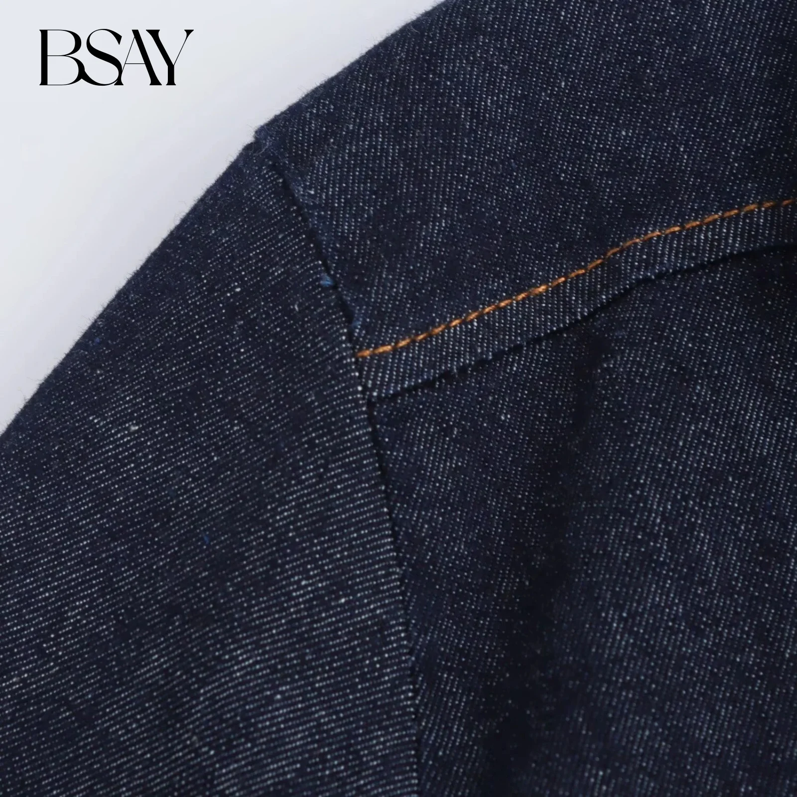 BSAY Damesmode Nieuwe Denim Lange Mouwen Single Breasted Revers Vintage Shirt Stijl Jurk Frankrijk Chique Vrouwelijke Avond Mujer