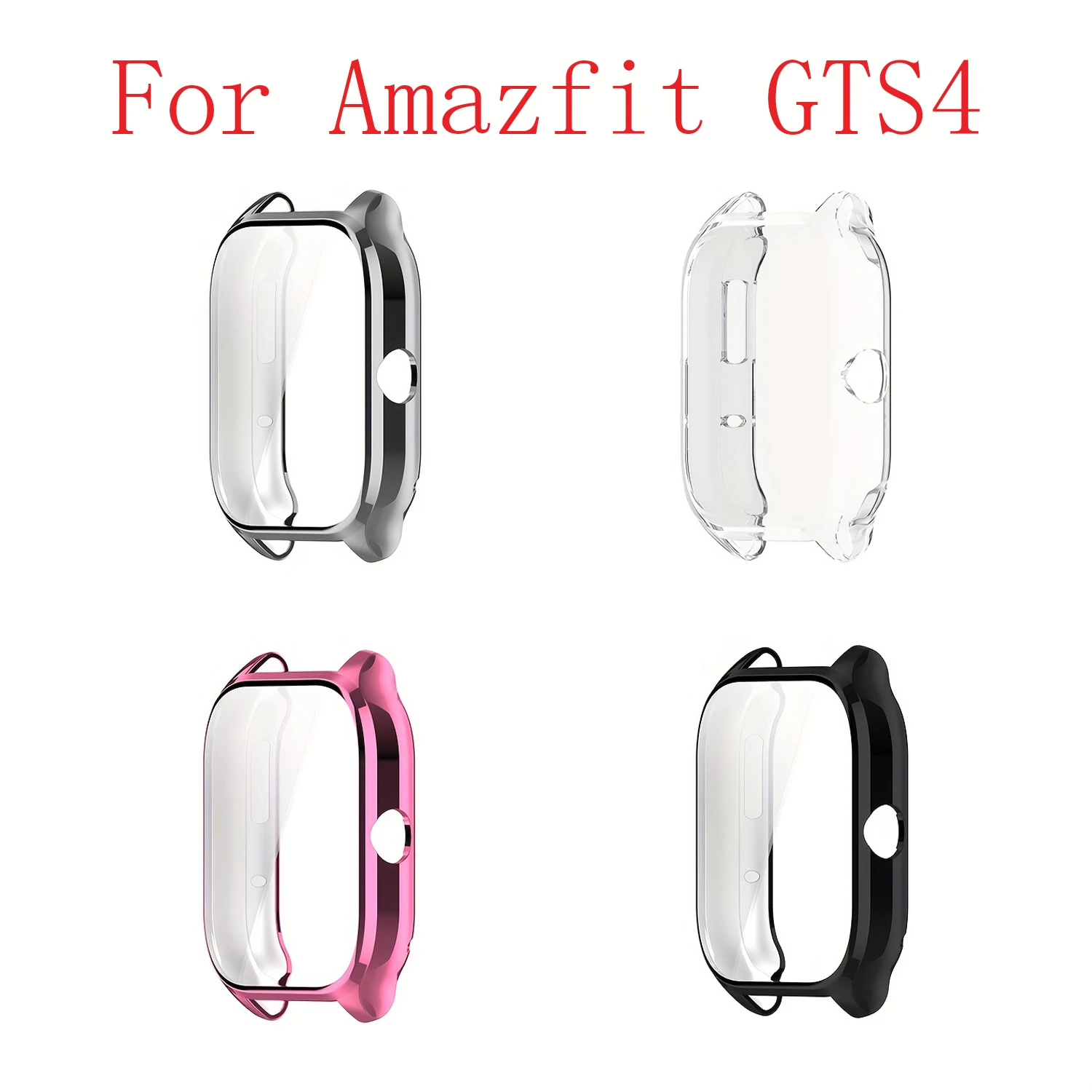 2Pcs Screen Protector Compatible for Amazfit GTS4[Not for GTS 4 Mini], Soft TPU Full Around Cover for Amazfit GTS4 Smartwatch.