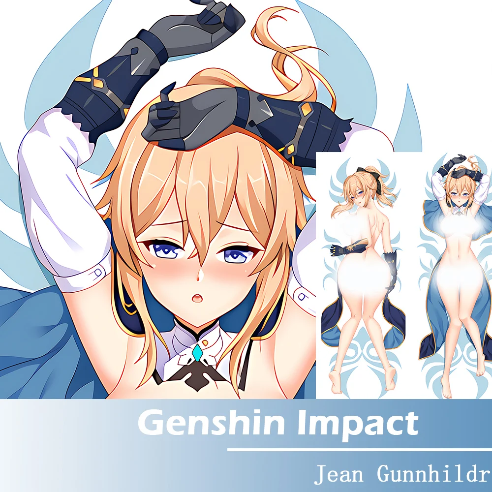 

Genshin Impact Anime Game Dakimakura Jean Gunnhildr Cosplay Full Body Hugging Pillowcase Otaku Pillow Case