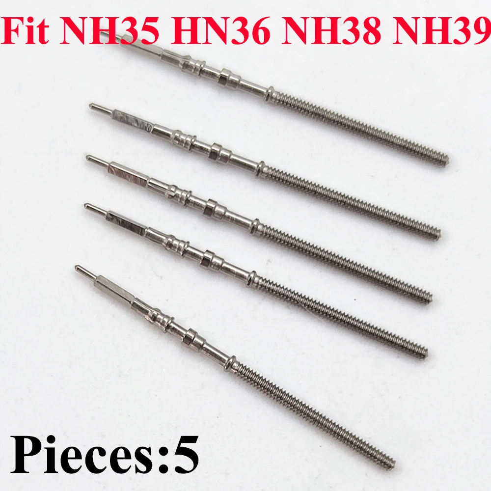 Watch Stem Stainless Steel Spare Parts fit NH35 NH36 NH38 NH39 Crown Automatic Mechanical Movement Watch Parts Crown Stem