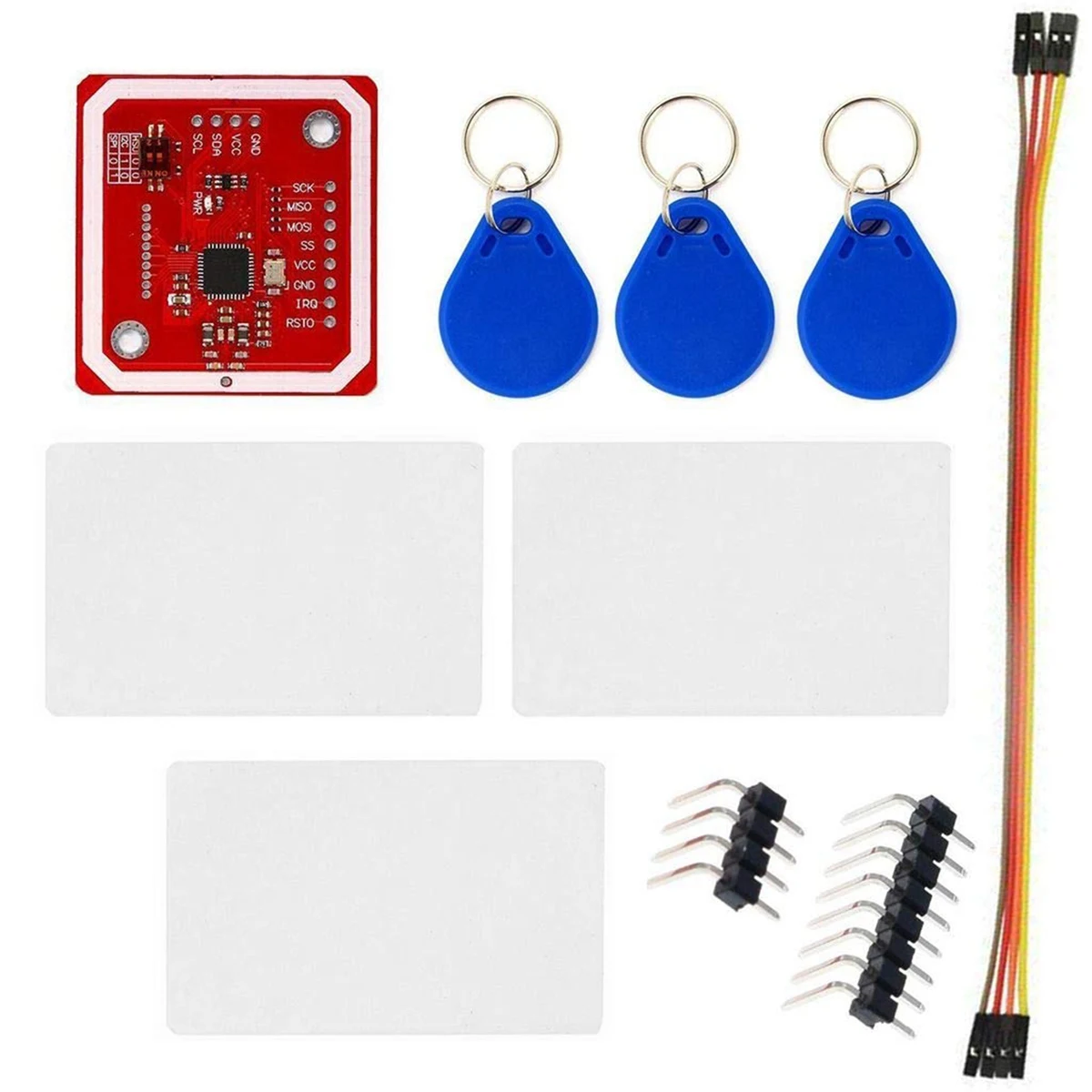 フィールド間通信リーダーモジュールキット,pn532,nfc,nxp,rfid,v3,i2c,spi,hu,s50,白いカード