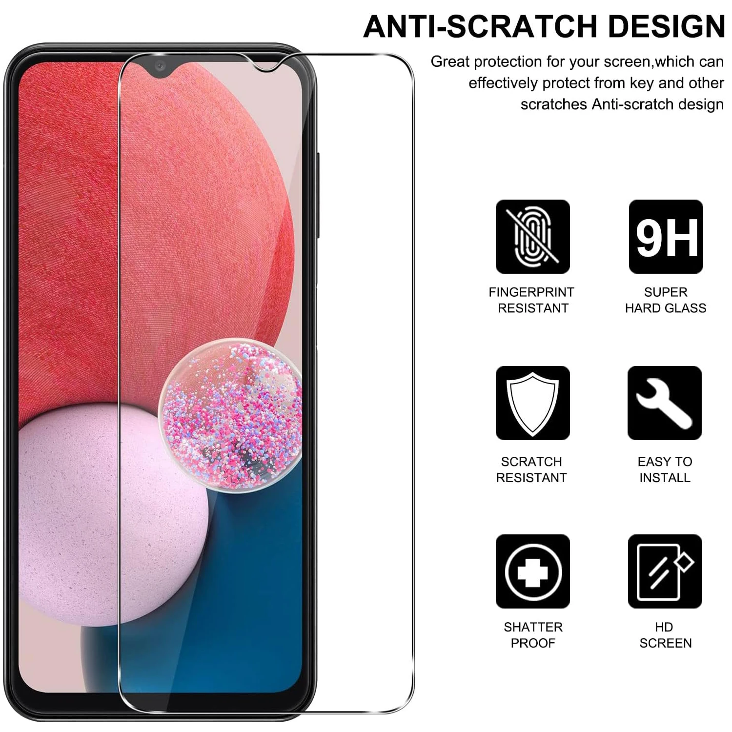 Per Samsung Galaxy A02 M02 A02s M02s pellicola protettiva per schermo in vetro temperato