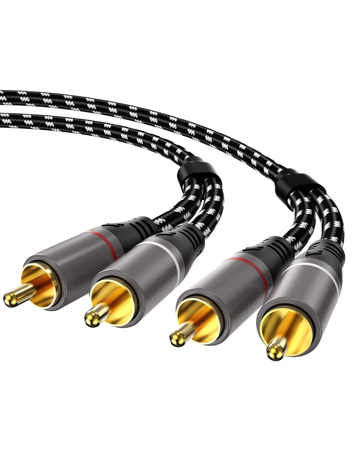 Câble audio stéréo HIFI RCA 2RCA vers RCA, câbles auxiliaires mâle-mâle pour home cinéma, HDTV, DVD, enceinte, amplificateur de puissance