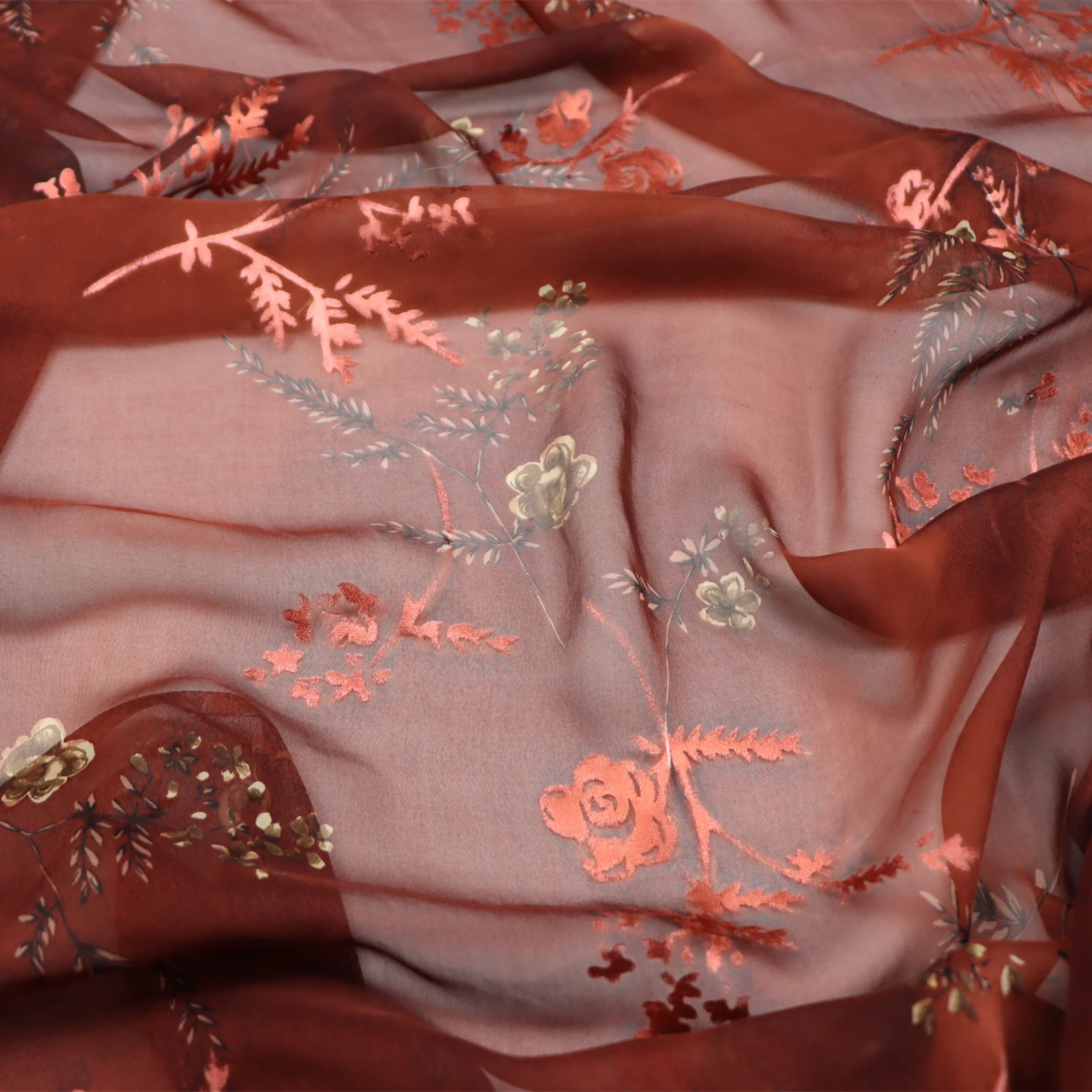 

Flower Silk Rotten Flower Silk Cheongsam Dress Mulberry Silk Clothing Fabric