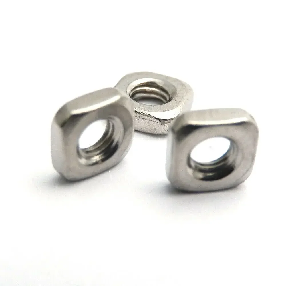 

500pcs Thin Square Nuts M4 M4x6.9x2.2 A2 304 Stainless Steel Square Thin Nuts DIN 562 Blocks DIN562 Thin Type Metric 4mm