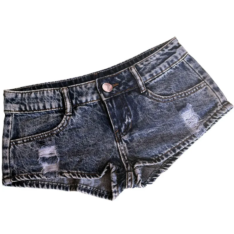 Shorts femininos jeans de cintura baixa, shorts sexy para boate, bares e praias, novos