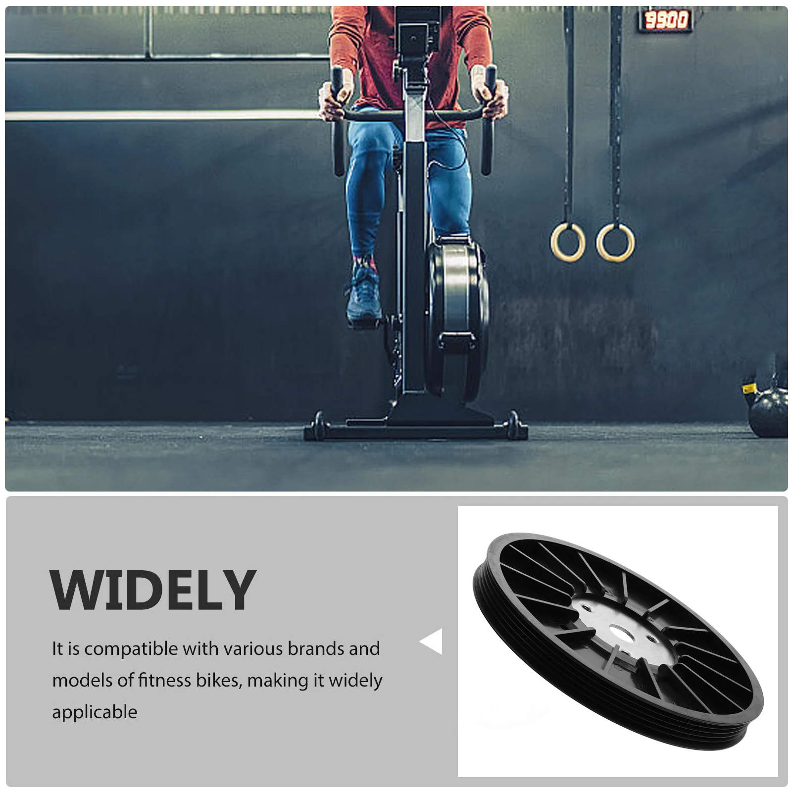 

Dynamic Bike Belt Wheel Exercise Bike Belt Pulley Drive Disc Compatible Fitness Indoor Cycling Accessory Smooth Transmission