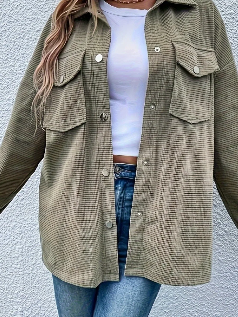 Huagefu – manteau Long Sve irt pour femme, coupe ample, en Polyester, vêtements de travail, Collection d'automne, marque chinoise