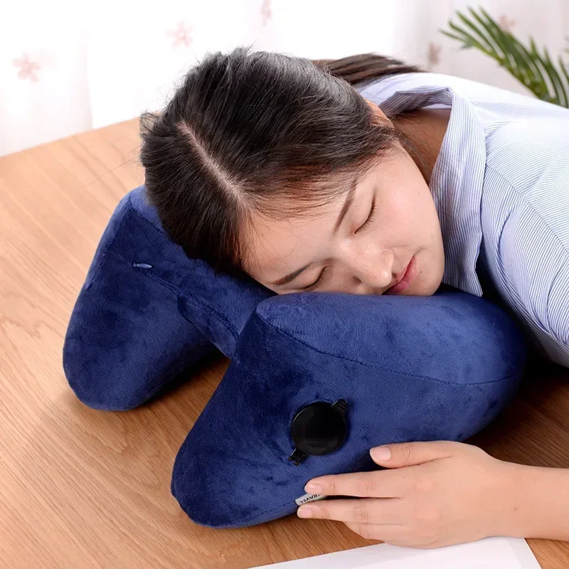 Neck Travel U-shaped Pillow Inflatable Pillow H-type Outdoor Car Long-distance Plane Neck Pillow