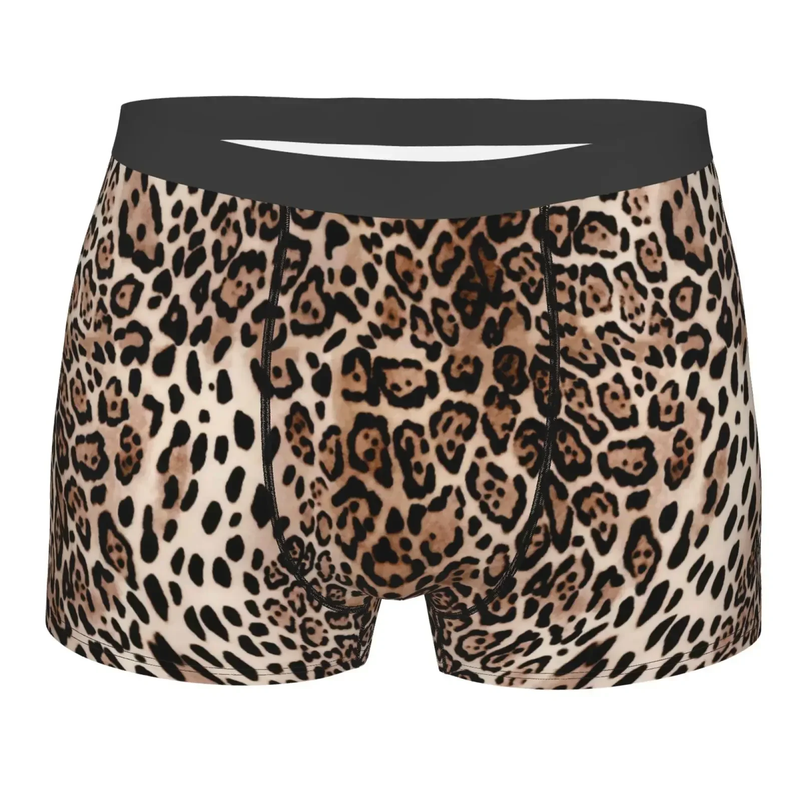 Vintage Spotted Fur Wild Animal Skin Texture Cheetah Print Men's Underpants Comfortable Cartoon Duck Man Underwear Mens Clothing