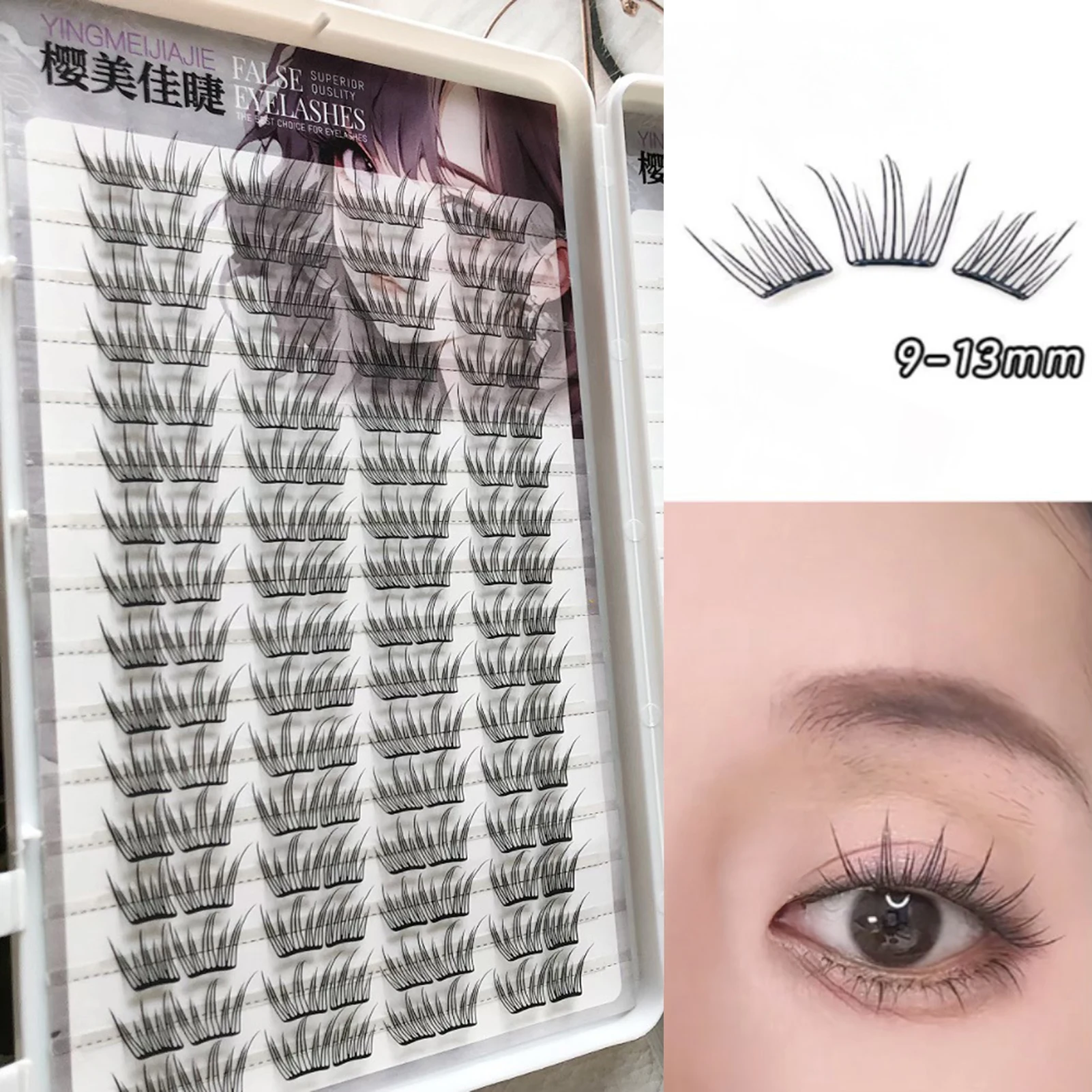 Sem cola borboleta cílios postiços naturais grossos longos mangá girassol extensão de cílios postiços para maquiagem diária ampliar seus olhos