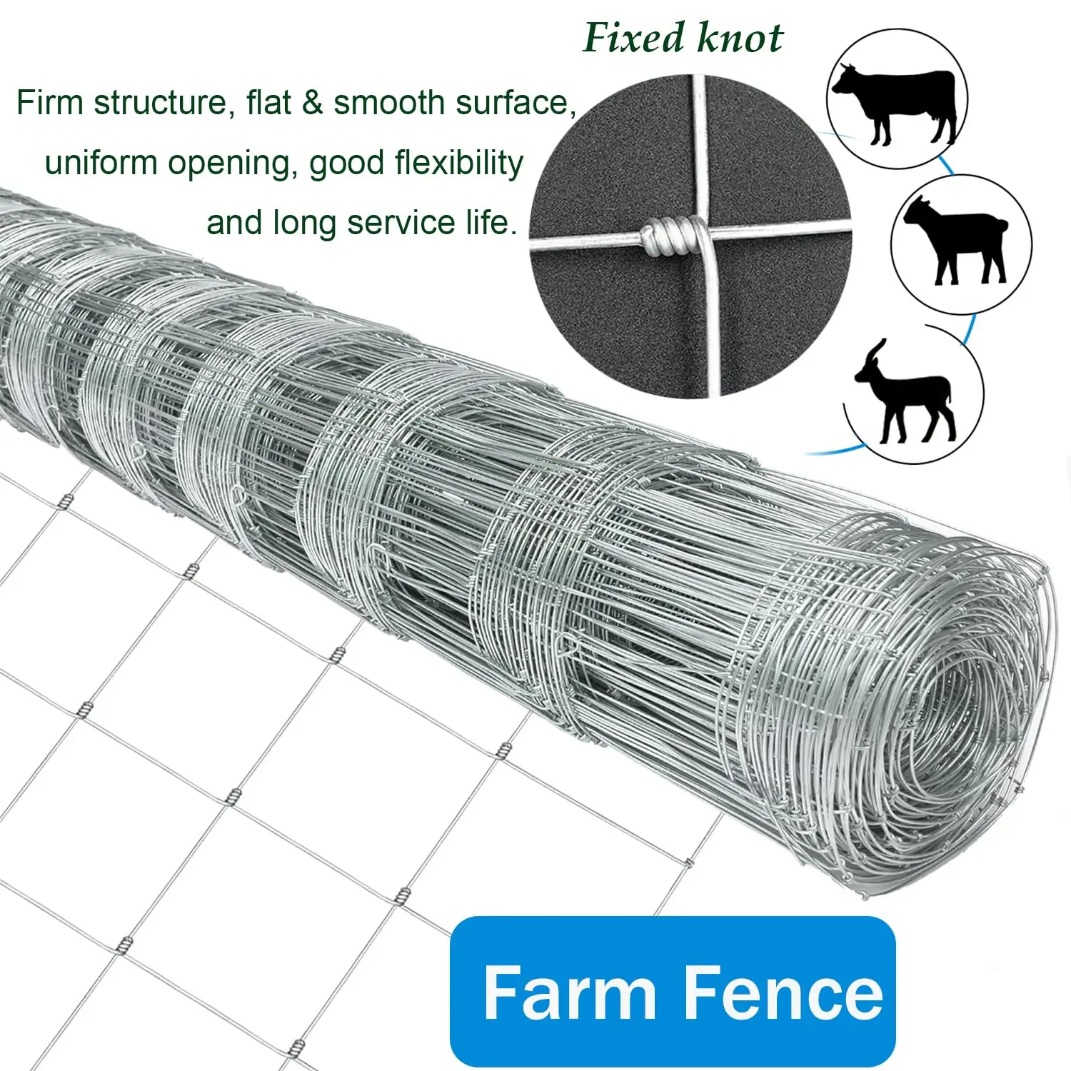 Livestock fencing setup in pasture