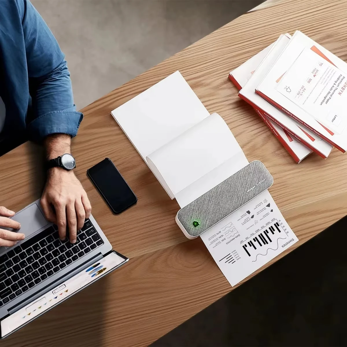 Thermal Paper Roll for M08F/M832/M835 Printers - A4 Format (210x297mm) 100 Sheets