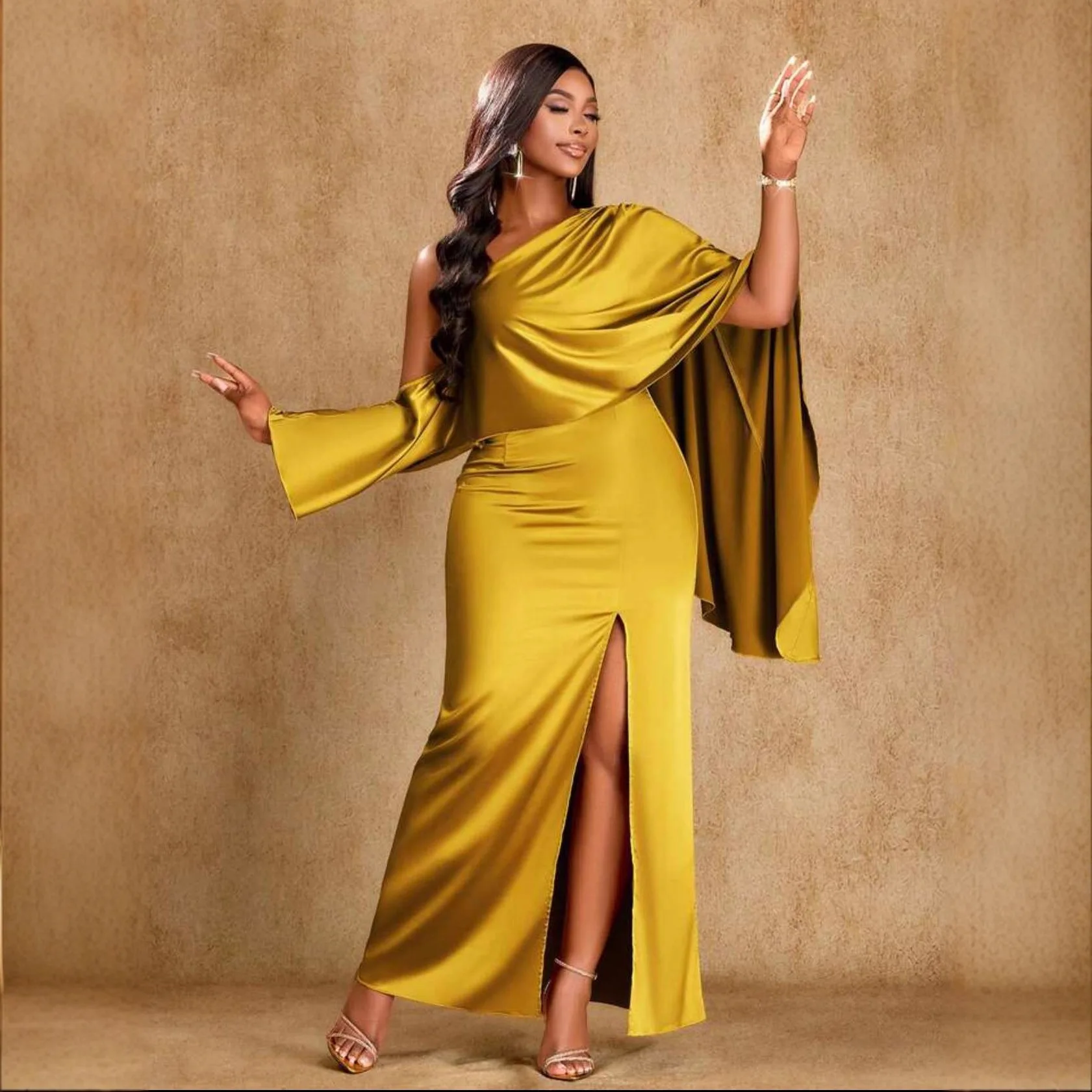 

Shawl Prom Dresses 2025 Wedding Party Dress All Age elegant off shoulder Simple long sleeve Evening Dresses